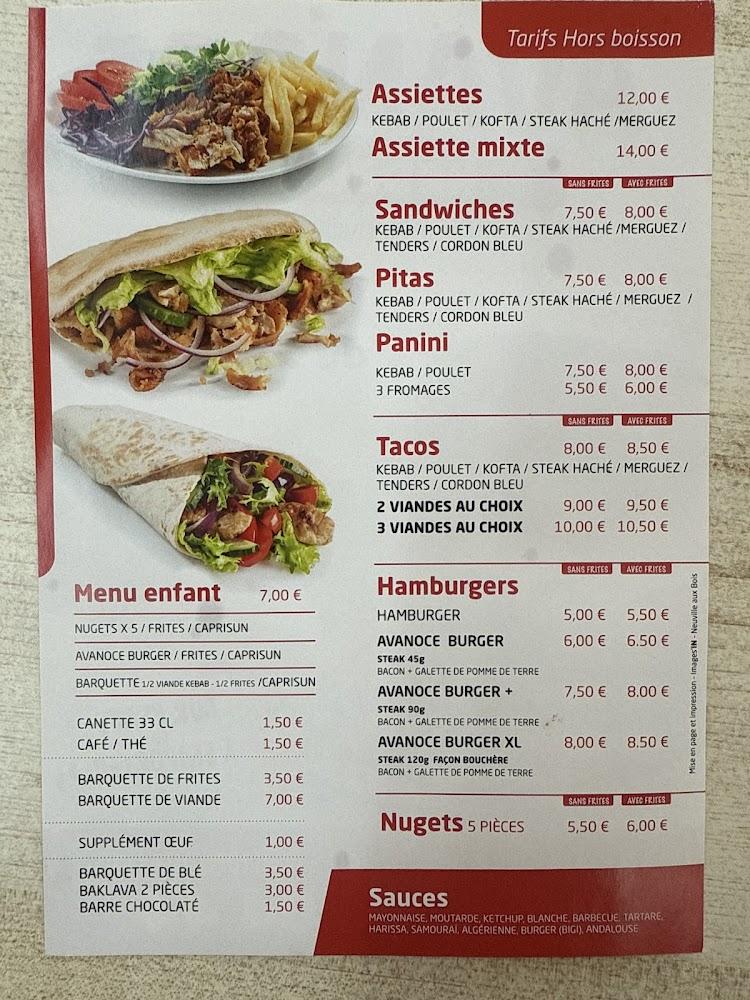 Avanoce & kebap - Menu Image 1